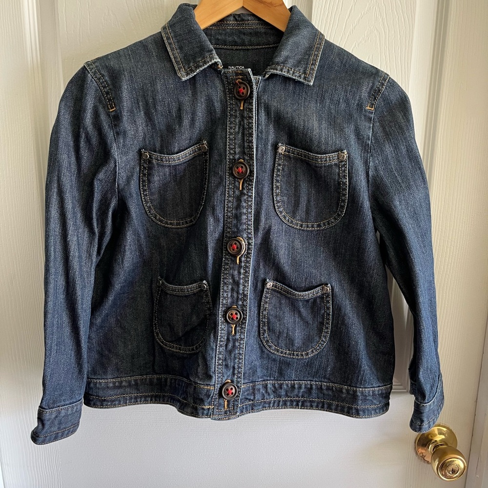 EUC Girls Nautica Jean Jacket size S